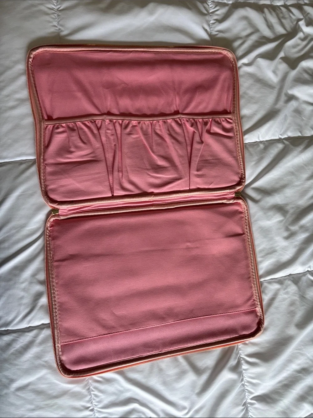 Blush Pink Pebbled Leather Laptop Sleeve